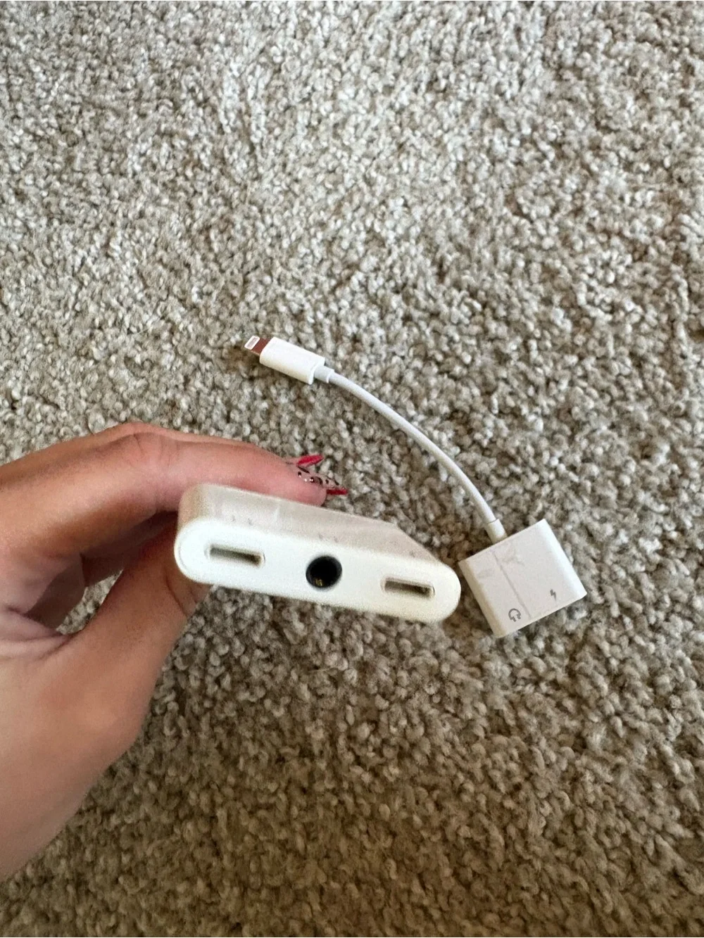 White Lightning to Headphone + Charging Adapter - Dual Function Set of Two